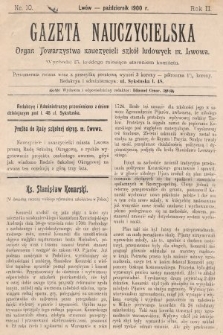 Gazeta Nauczycielska : organ Towarzystwa nauczycieli szkół ludowych m. Lwowa. 1900, nr 10