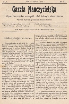 Gazeta Nauczycielska : organ Towarzystwa nauczycieli szkół ludowych m. Lwowa. 1901, nr 6