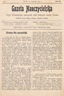 Gazeta Nauczycielska : organ Towarzystwa nauczycieli szkół ludowych m. Lwowa. 1901, nr 9