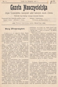 Gazeta Nauczycielska : organ Towarzystwa nauczycieli szkół ludowych m. Lwowa. 1901, nr 11