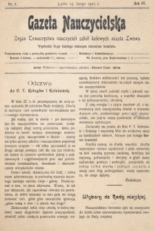 Gazeta Nauczycielska : organ Towarzystwa nauczycieli szkół ludowych m. Lwowa. 1902, nr 2