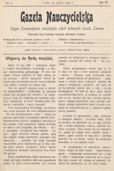 Gazeta Nauczycielska : organ Towarzystwa nauczycieli szkół ludowych m. Lwowa. 1902, nr 3