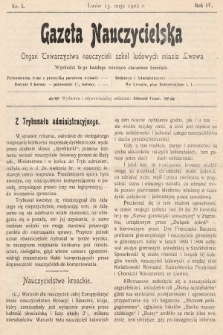 Gazeta Nauczycielska : organ Towarzystwa nauczycieli szkół ludowych m. Lwowa. 1902, nr 5