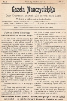 Gazeta Nauczycielska : organ Towarzystwa nauczycieli szkół ludowych m. Lwowa. 1902, nr 9