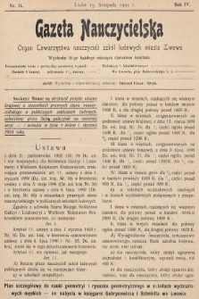 Gazeta Nauczycielska : organ Towarzystwa nauczycieli szkół ludowych m. Lwowa. 1902, nr 11