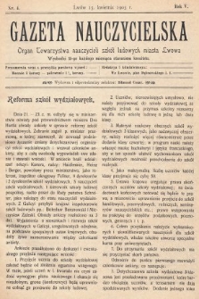 Gazeta Nauczycielska : organ Towarzystwa nauczycieli szkół ludowych m. Lwowa. 1903, nr 4