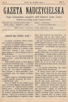 Gazeta Nauczycielska : organ Towarzystwa nauczycieli szkół ludowych m. Lwowa. 1903, nr 9