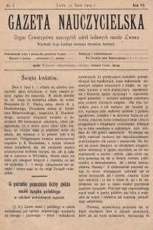Gazeta Nauczycielska : organ Towarzystwa nauczycieli szkół ludowych m. Lwowa. 1904, nr 7