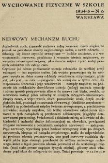 Wychowanie Fizyczne w Szkole : organ Sekcji Nauczycieli Wychowania Fizycznego Związku Nauczycielstwa Polskiego. 1934, nr 6