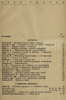 Wychowanie Fizyczne w Szkole : organ Komisji Wychowania Fizycznego Wydziału Pedagogicznego Z. N. P. 1936, spis treści