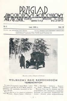 Przegląd Samochodowy i Motocyklowy. 1928, nr 2
