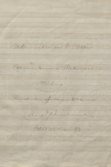 „Valse inedite par F: Chopin : copiée et donnée à mademoiselle Stirling par son bien affectionné et tout devoué Aug[us]te Franchomme”