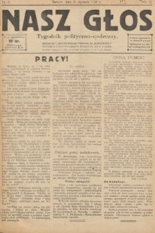 Nasz Głos : tygodnik polityczno-społeczny. 1926, nr 5