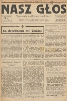 Nasz Głos : tygodnik polityczno-społeczny. 1926, nr 9