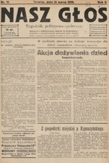 Nasz Głos : tygodnik polityczno-społeczny. 1926, nr 11