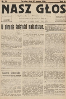 Nasz Głos : tygodnik polityczno-społeczny. 1926, nr 12