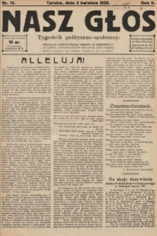 Nasz Głos : tygodnik polityczno-społeczny. 1926, nr 14