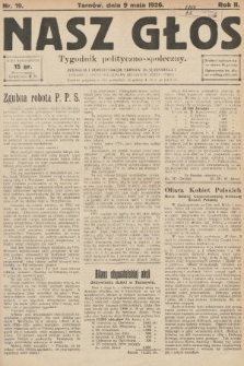 Nasz Głos : tygodnik polityczno-społeczny. 1926, nr 19