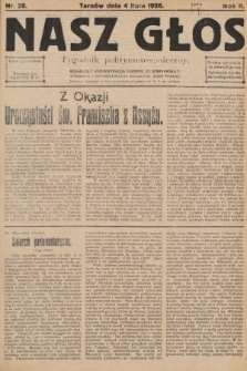 Nasz Głos : tygodnik polityczno-społeczny. 1926, nr 28