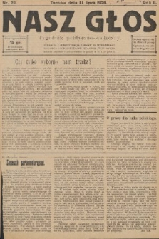Nasz Głos : tygodnik polityczno-społeczny. 1926, nr 29