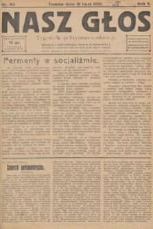 Nasz Głos : tygodnik polityczno-społeczny. 1926, nr 30