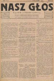 Nasz Głos : tygodnik polityczno-społeczny. 1926, nr 45