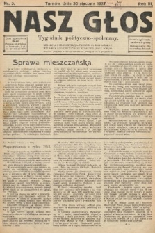 Nasz Głos : tygodnik polityczno-społeczny. 1927, nr 5