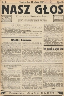 Nasz Głos : tygodnik polityczno-społeczny. 1927, nr 8