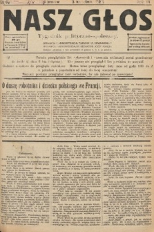 Nasz Głos : tygodnik polityczno-społeczny. 1927, nr 14