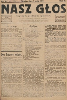 Nasz Głos : tygodnik polityczno-społeczny. 1927, nr 18