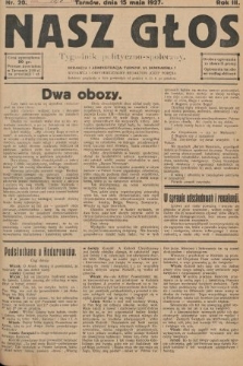 Nasz Głos : tygodnik polityczno-społeczny. 1927, nr 20