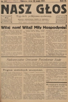 Nasz Głos : tygodnik polityczno-społeczny. 1927, nr 22