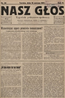 Nasz Głos : tygodnik polityczno-społeczny. 1927, nr 24