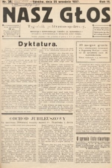 Nasz Głos : tygodnik polityczno-społeczny. 1927, nr 39