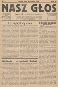 Nasz Głos : tygodnik polityczno-społeczny. 1928, nr 2