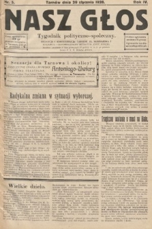 Nasz Głos : tygodnik polityczno-społeczny. 1928, nr 5