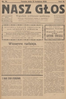 Nasz Głos : tygodnik polityczno-społeczny. 1928, nr 16