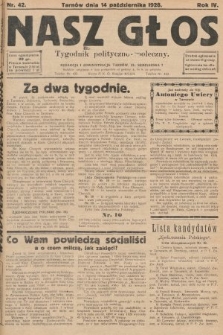 Nasz Głos : tygodnik polityczno-społeczny. 1928, nr 42