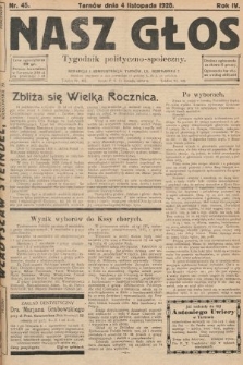 Nasz Głos : tygodnik polityczno-społeczny. 1928, nr 45