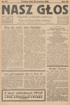 Nasz Głos : tygodnik polityczno-społeczny. 1928, nr 52