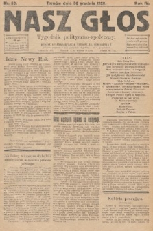 Nasz Głos : tygodnik polityczno-społeczny. 1928, nr 53