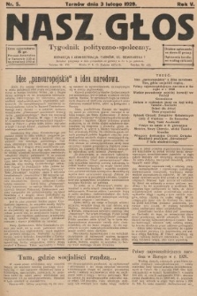 Nasz Głos : tygodnik polityczno-społeczny. 1929, nr 5