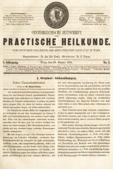 Oesterreichische Zeitschrift für Practische Heikunde. 1855, nr 2