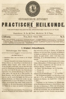 Oesterreichische Zeitschrift für Practische Heikunde. 1855, nr 3