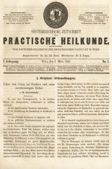 Oesterreichische Zeitschrift für Practische Heikunde. 1855, nr 7
