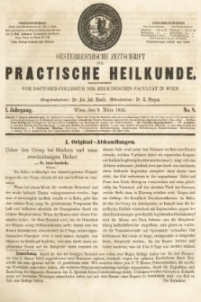 Oesterreichische Zeitschrift für Practische Heikunde. 1855, nr 8