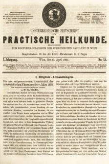 Oesterreichische Zeitschrift für Practische Heikunde. 1855, nr 13
