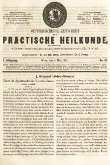 Oesterreichische Zeitschrift für Practische Heikunde. 1855, nr 16