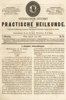 Oesterreichische Zeitschrift für Practische Heikunde. 1855, nr 24