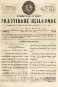 Oesterreichische Zeitschrift für Practische Heikunde. 1855, nr 26